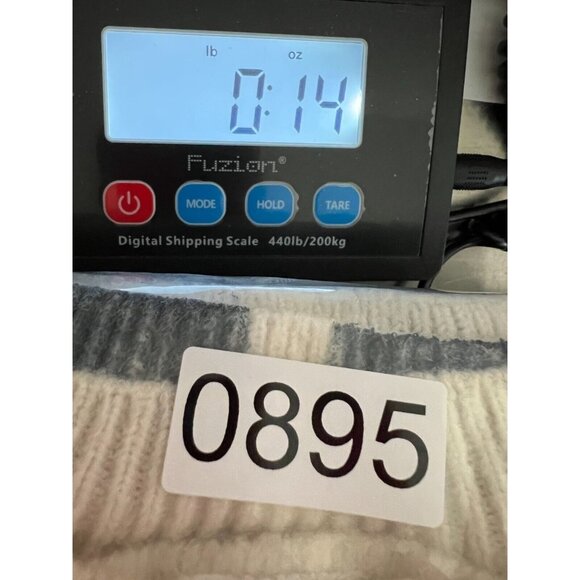 Lelis Collection Womens Sweater Abstract Graffiti Spray Paint Cream/Black XS - Picture 9 of 9